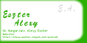 eszter alexy business card